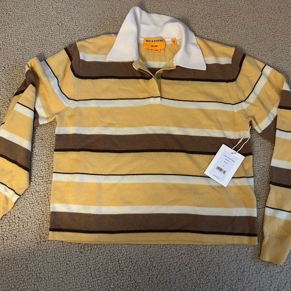 NWT Guest In Residence cashmere Rugby sweater - Picture 6 of 7
